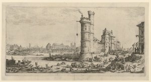 A Pont Neuf látképe, lap a „Két nagy párizsi látkép” sorozatból alkotó: Jacques Callot