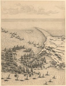 Részlet a „Szent Márton erődjének ostroma az Île de Ré-szigeten” című műből alkotó: Jacques Callot