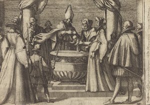 Spanyolország hercegének megkeresztelkedése [verso] alkotó: Jacques Callot