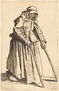 Koldusasszony mankóval, c. 1622. alkotó: Jacques Callot
