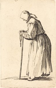 Koldusasszony rózsafüzérrel alkotó: Jacques Callot