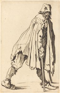 Koldus mankóval és sapkával alkotó: Jacques Callot