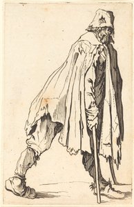 Koldus mankóval és sapkával alkotó: Jacques Callot