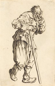 Pálcás koldus, c. 1622. alkotó: Jacques Callot