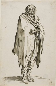 Koldus kalap és cipő nélkül, tizenkettes tányér a The Beggars-től alkotó: Jacques Callot