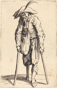 Falábas koldus, 1622 körül alkotó: Jacques Callot