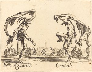 Bello Sguardo és Coviello alkotó: Jacques Callot