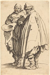 Vak koldus és társ, c. 1622. alkotó: Jacques Callot