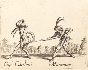 Sapka. Cardoni és Maramao, c. 1622. alkotó: Jacques Callot