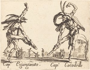 Pasas. Esgangarato és Cap. Krokodil, c. 1622. alkotó: Jacques Callot