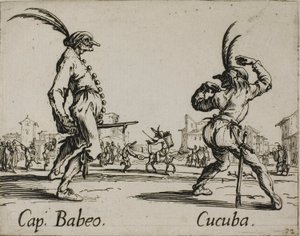 Babeo kapitány - Cucuba, 16-os tányér a Balli di Sfessania-ból alkotó: Jacques Callot