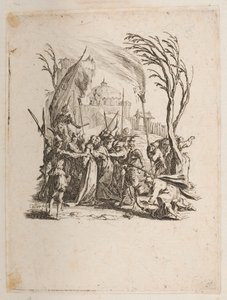 Krisztus a zsidóknak kiszolgáltatva, sz. 4/11 a La Petite Passionból alkotó: Jacques Callot