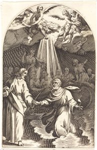 Krisztus a vízen jár [első tányér] alkotó: Jacques Callot