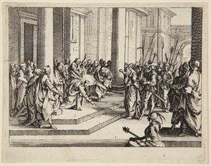 Krisztus és a házasságtörő asszony alkotó: Jacques Callot