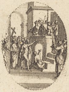 Krisztus Pilátus előtt alkotó: Jacques Callot