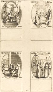 Körülmetélés; Krisztus neve ünnepe; St. Odilo; St. Euphrosyna alkotó: Jacques Callot