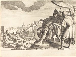 Livorno kikötőjének építése és erődítése alkotó: Jacques Callot