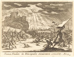 Pál megtérése, 1635. alkotó: Jacques Callot