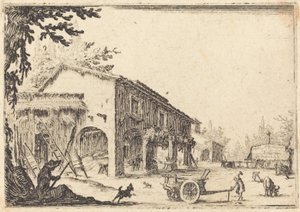 Egy farm udvara alkotó: Jacques Callot