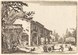 Egy farm udvara alkotó: Jacques Callot