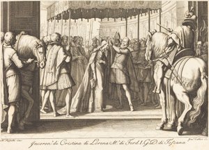 A nagyhercegnő megkoronázása alkotó: Jacques Callot