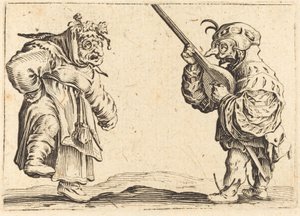 Táncosok lanttal, c. 1622. alkotó: Jacques Callot