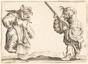 Táncosok lanttal, c. 1622. alkotó: Jacques Callot
