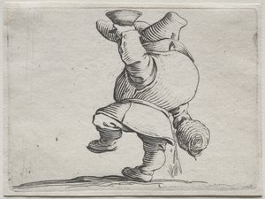 Különféle púpos figurák Iacopo Callottól (Ivó hátulról nézve) alkotó: Jacques Callot