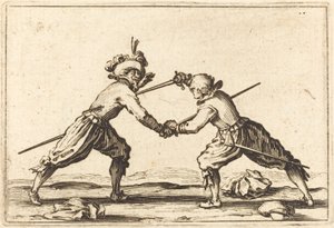 Párbaj kardokkal, c. 1622. alkotó: Jacques Callot