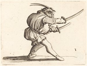 Párbajozó két szablyával alkotó: Jacques Callot