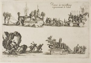Őfelsége, a Napot képviselő bejegyzése a Harc a sorompónál című részből alkotó: Jacques Callot