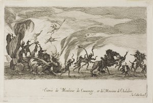 M. de Couvonage és M. de Chalabre bejegyzése a Harc a sorompónál című filmből alkotó: Jacques Callot