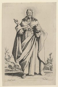 Megváltó, a „Jézus, a tizenkét apostol és Mária” című sorozat 2. lapja alkotó: Jacques Callot