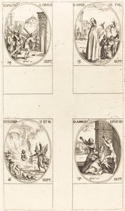 a Szent Kereszt felmagasztalása; St. Aper; Szent Eufémia; St. Lambert alkotó: Jacques Callot