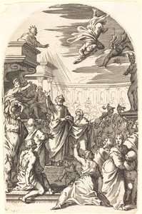 Simon varázsló bukása alkotó: Jacques Callot