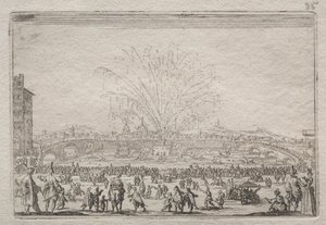 Tűzijáték az Arnón alkotó: Jacques Callot