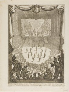 A „Tyrannus és az Aréna felszabadítása” Veglia első intermezzója alkotó: Jacques Callot