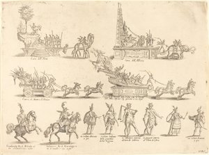 Úszók és résztvevők alkotó: Jacques Callot