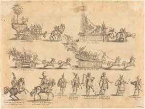 Úszók és résztvevők alkotó: Jacques Callot