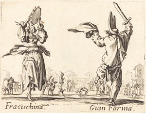 Fracischina és Gian Farina alkotó: Jacques Callot