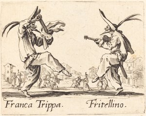 Franca Trippa és Fritellino, c. 1622. alkotó: Jacques Callot