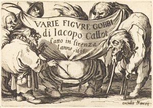 A "Varie Figure Gobbi" (különféle púpos figurák) elülső része alkotó: Jacques Callot