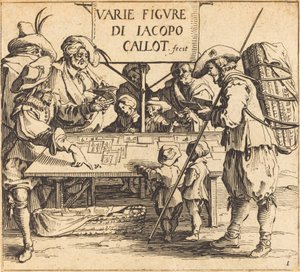 Varie figura előlapja, c. 1621. alkotó: Jacques Callot