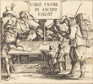 Varie figura előlapja, c. 1621. alkotó: Jacques Callot