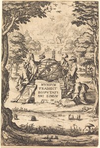 A Sacred Cosmologia cím előlapja asztrológusokkal. alkotó: Jacques Callot