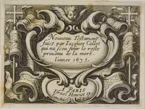 Homlokzat, az Újszövetségből alkotó: Jacques Callot