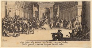 Lábmosás, „A nagy szenvedés” című sorozat 1. lapja alkotó: Jacques Callot