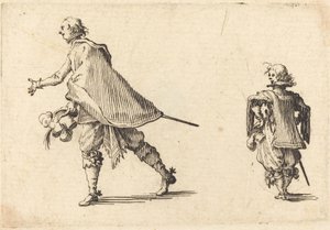 Gentleman and His Page c. 1617. alkotó: Jacques Callot