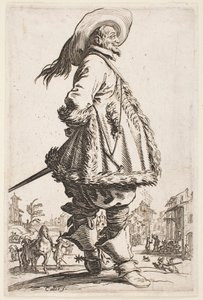 Szőrmével szegett kabátos úriember, a „Lotharingiai nemesség” sorozatból alkotó: Jacques Callot