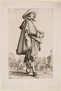 Gentleman, összekulcsolt kézzel, a „Lotharingiai nemesség” sorozatból alkotó: Jacques Callot